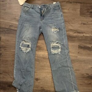 SHEIN Light Blue Denim Jeans